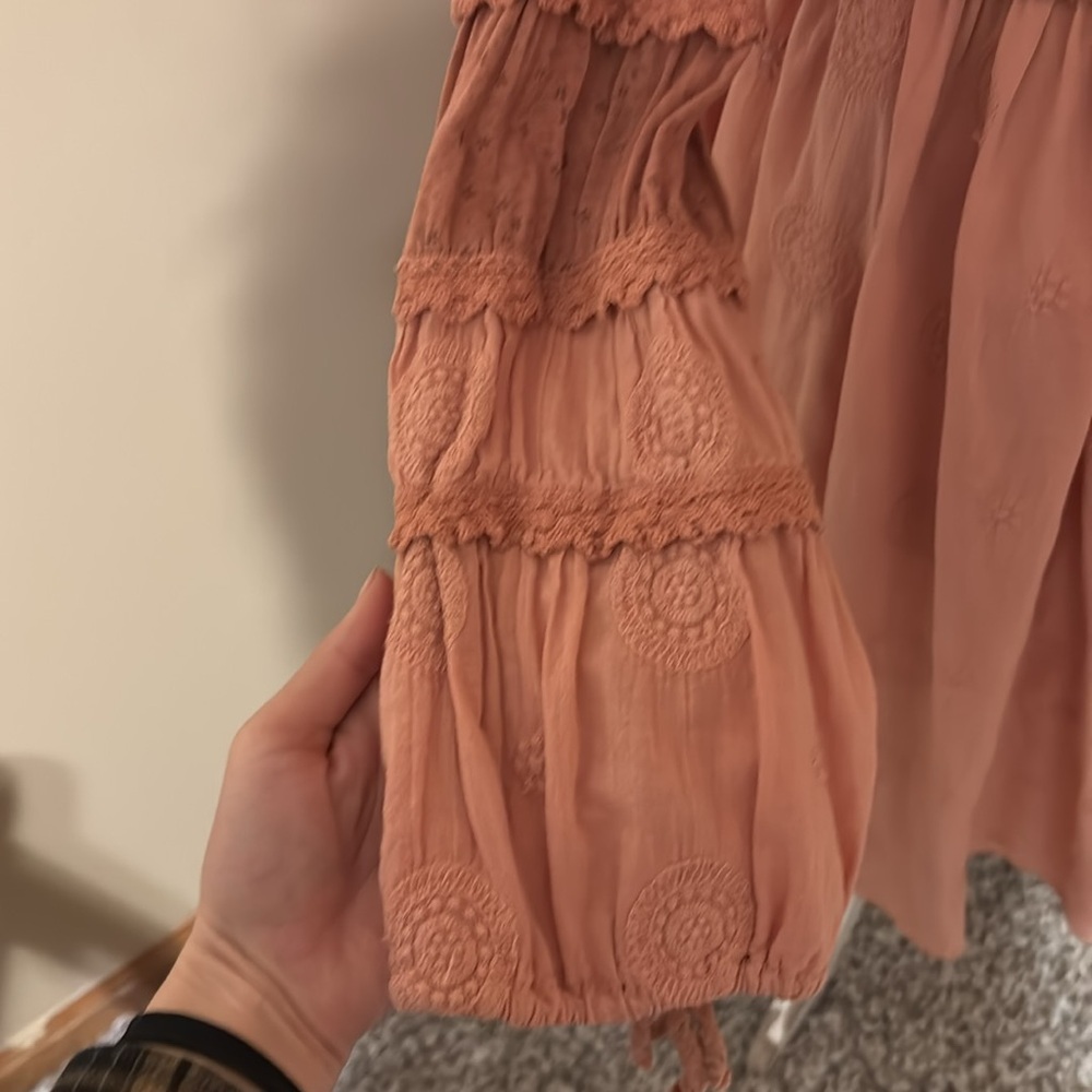 Free People Pink Long Sleeve Dress - Picture 2 of 7